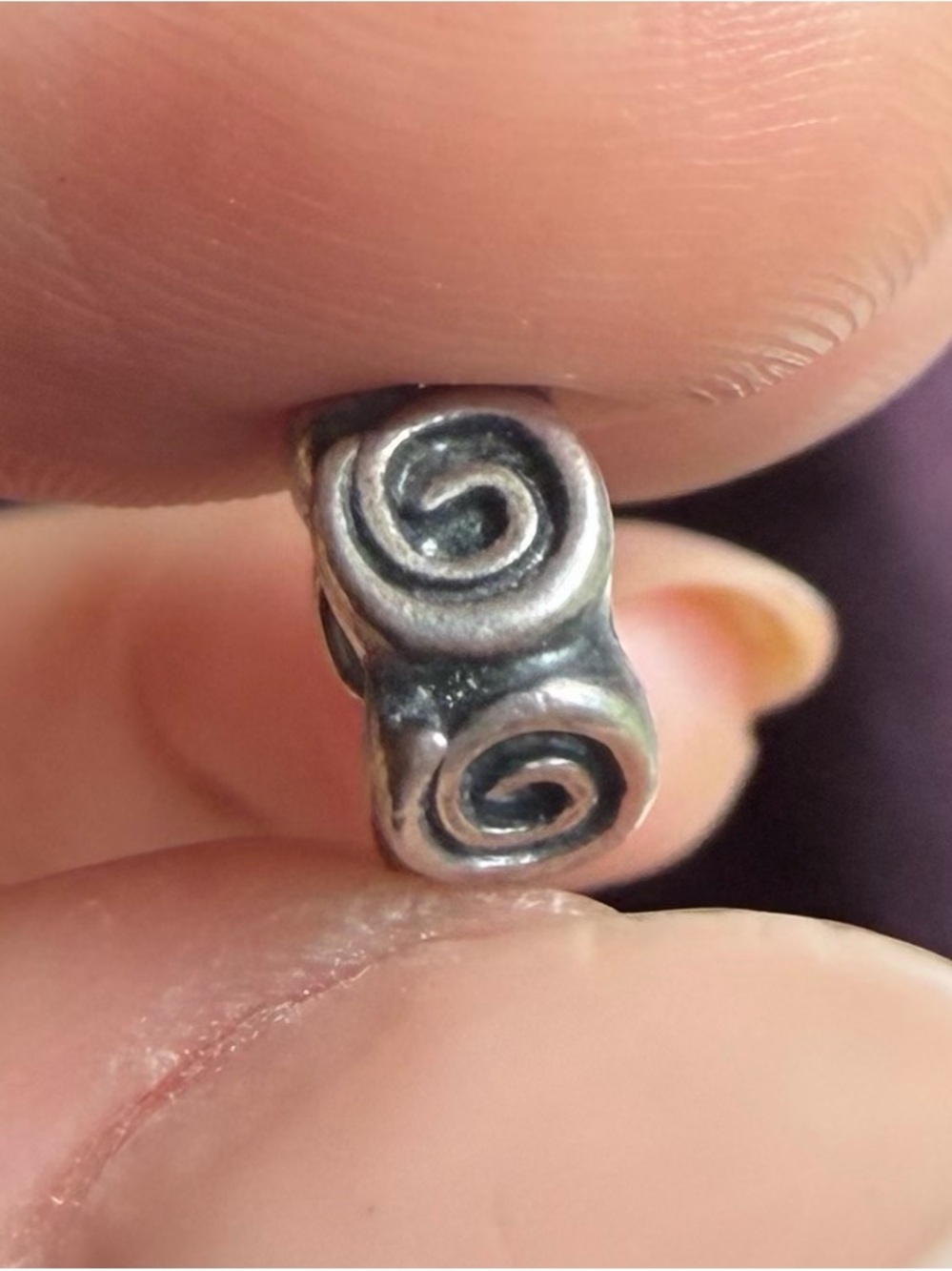 Pandora swirl charm